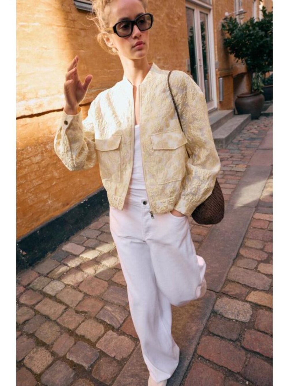 ZARA JACQUARD BOMBER JACKET